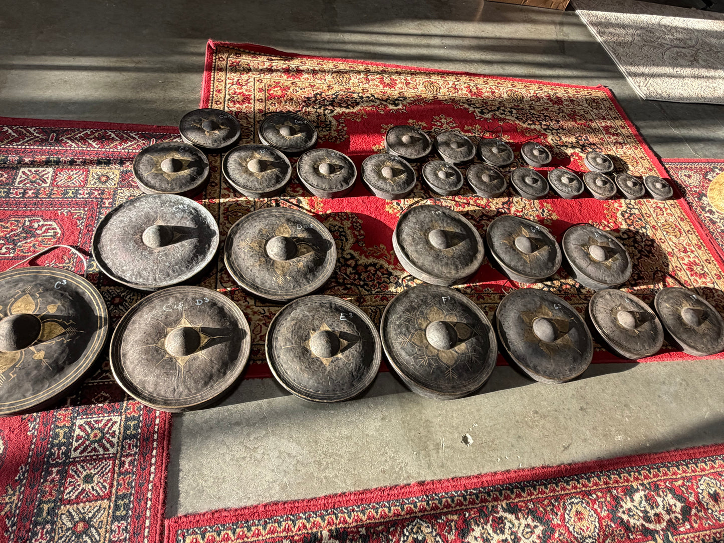 USED Set of Tuned Thai Gongs C3-F5