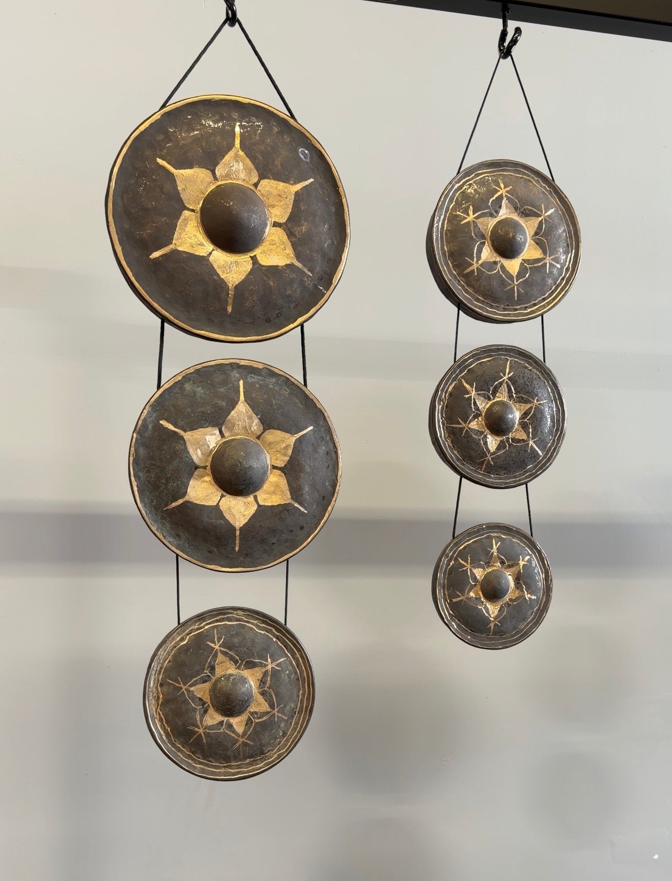 Burmese Tuned Gong Set - Set of 6 Gongs Harmonized in C#