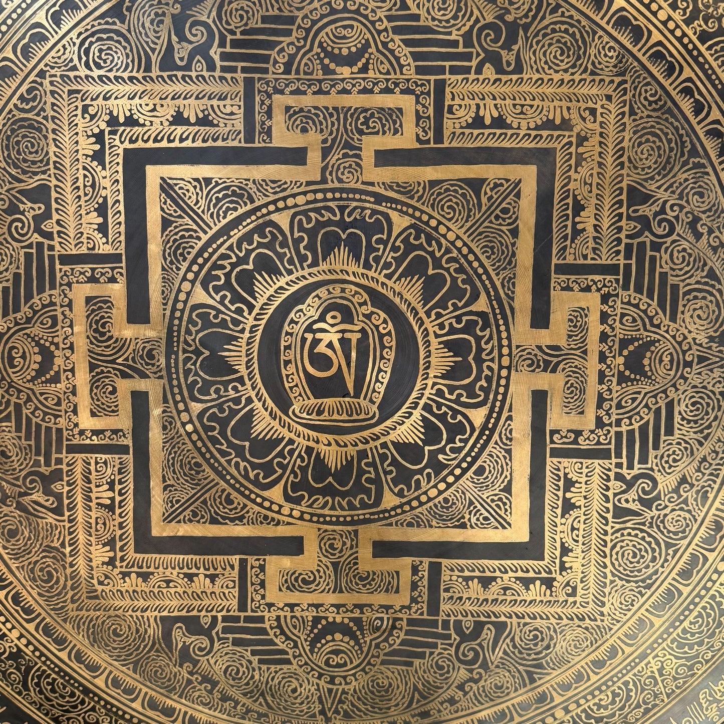 24" Nepalese Sri Yantra Mantra Gong