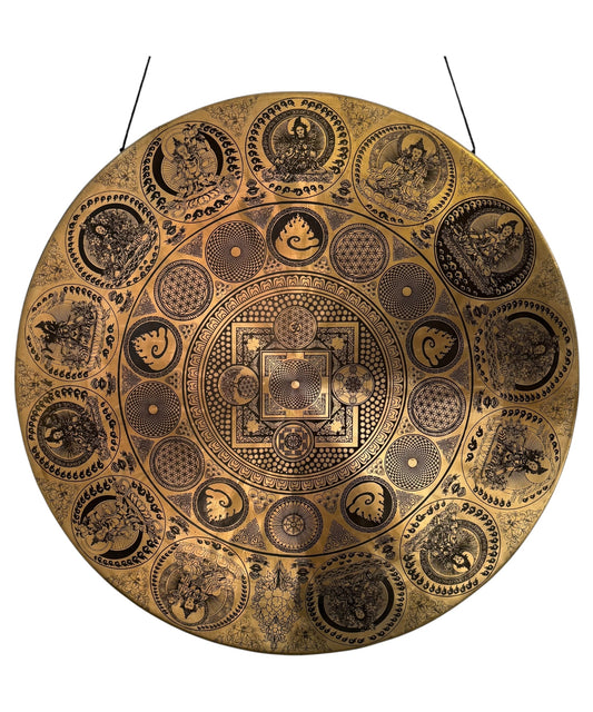 28" Nepalese Tara Goddess Sacred Geometry Gong