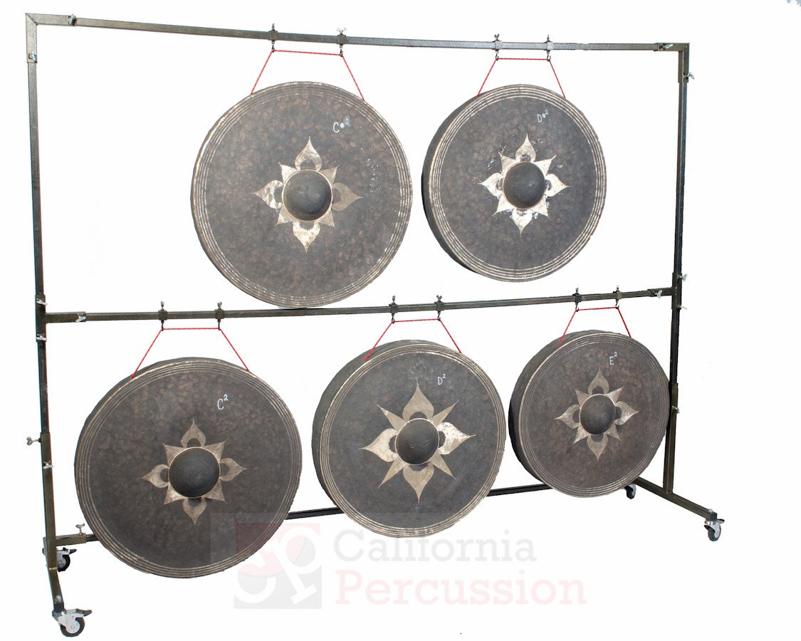 Tuned Thai Gongs Chromatic Set C2-B2