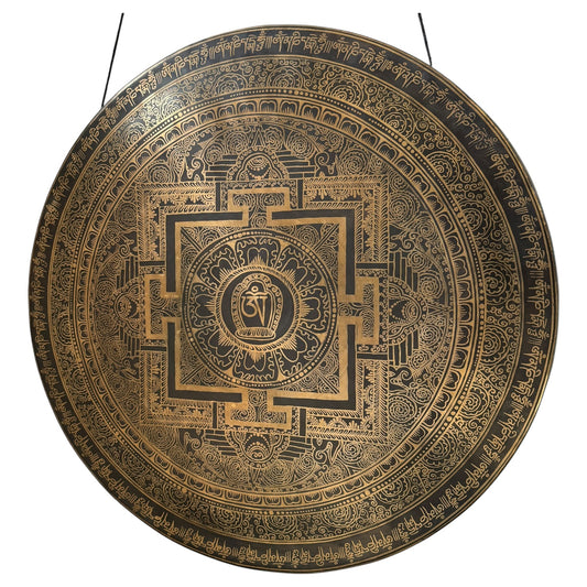 24" Nepalese Sri Yantra Mantra Gong