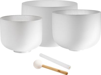Meinl Sonic Energy 3-Piece Crystal Singing Bowl Set 10G/12E/14C - 432 Hz (CSBSETGEC)
