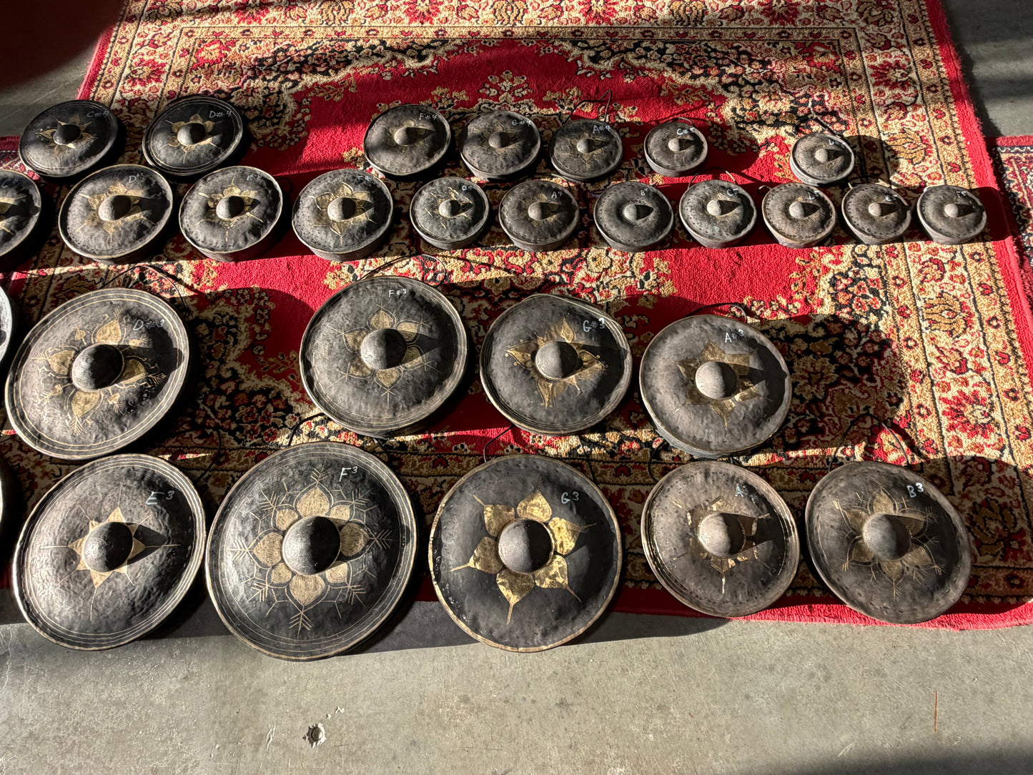USED Set of Tuned Thai Gongs C3-F5