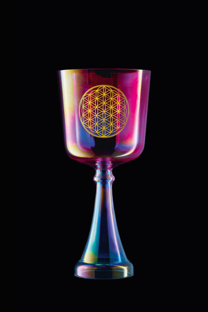 Meinl Crystal Singing Chalice 6" Pink Flower of Life | Heart Chakra F4