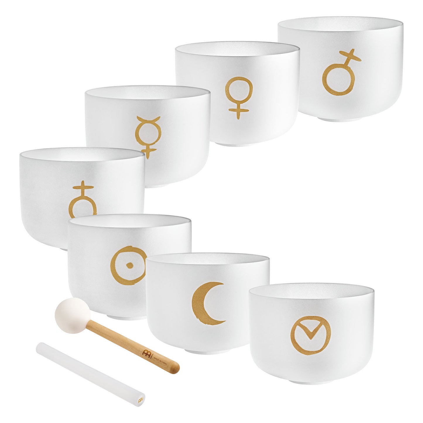 Meinl Sonic Energy Planetary Tuned Crystal Singing Bowl Set (PCSBSETCHA)