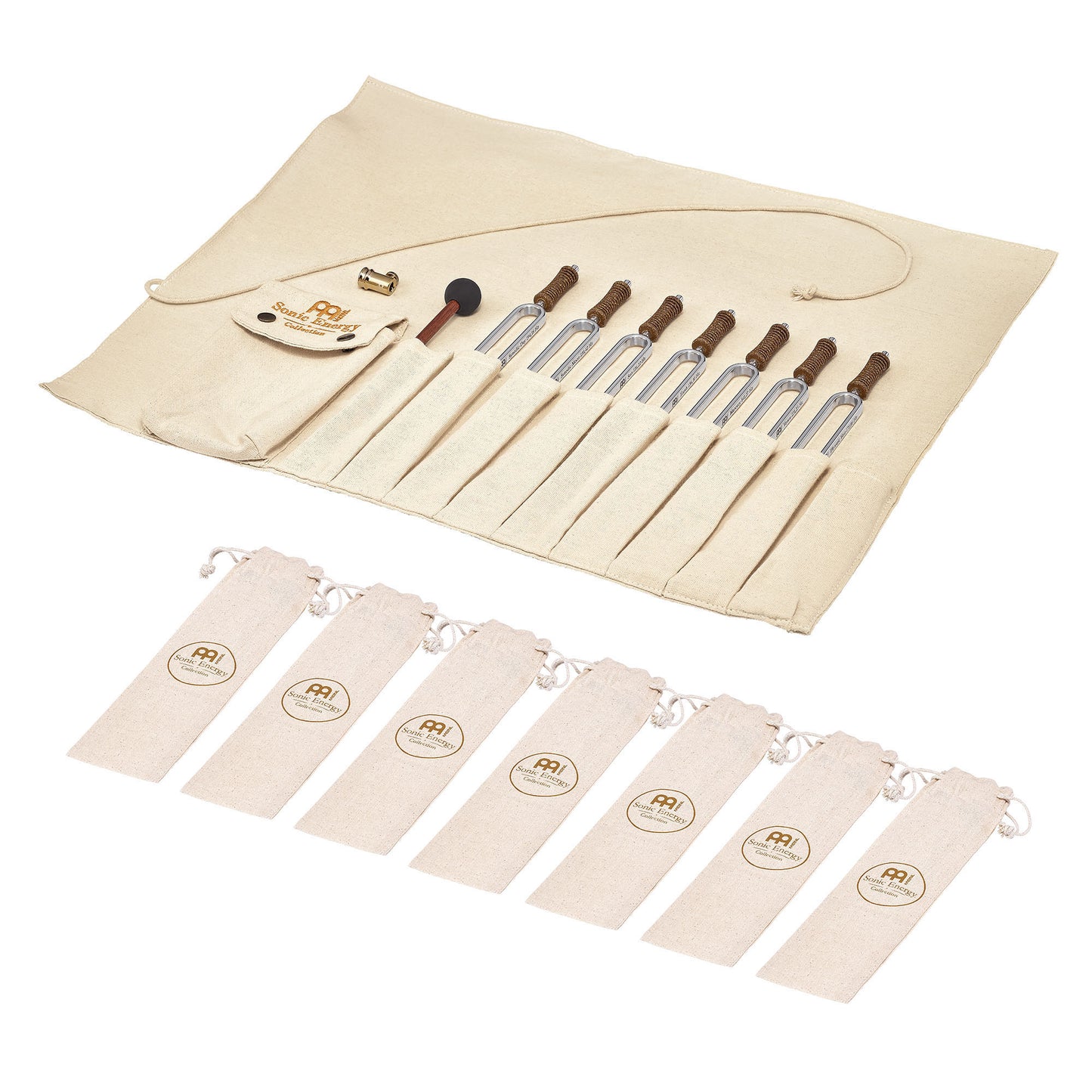 Meinl Tuning Fork Chakra Rollup Set - Detail