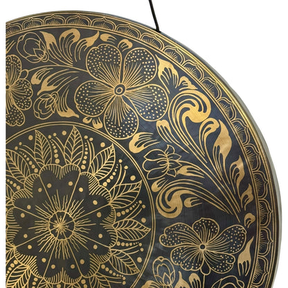 24" Nepalese Hibiscus Flower Gong