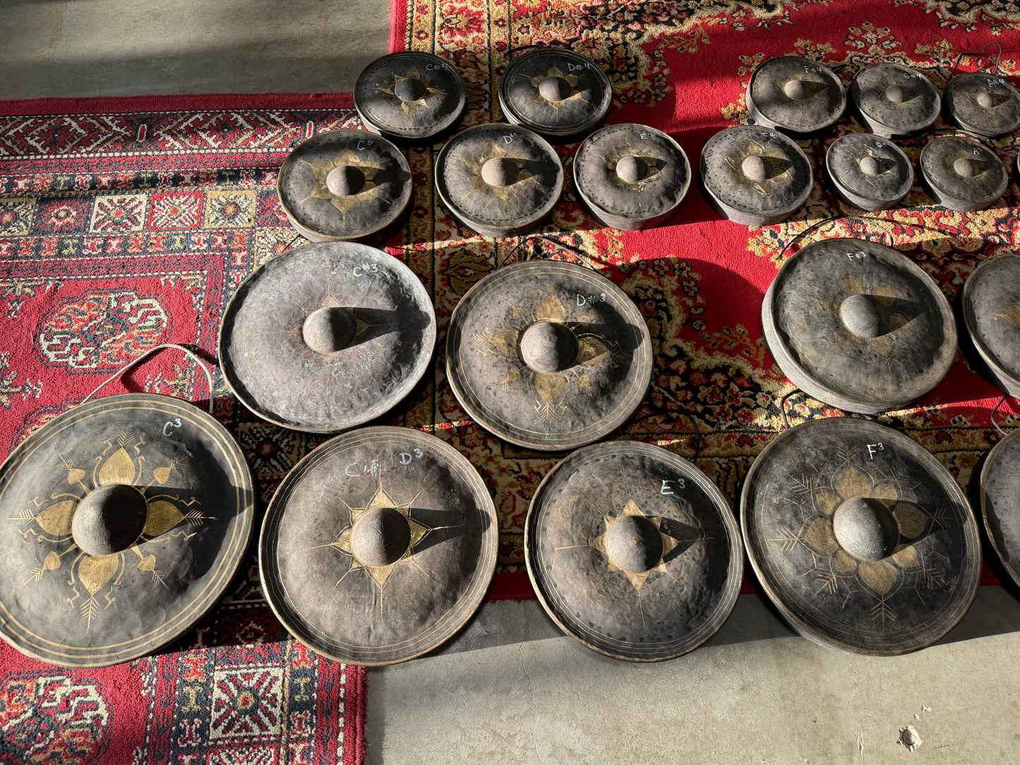 USED Set of Tuned Thai Gongs C3-F5