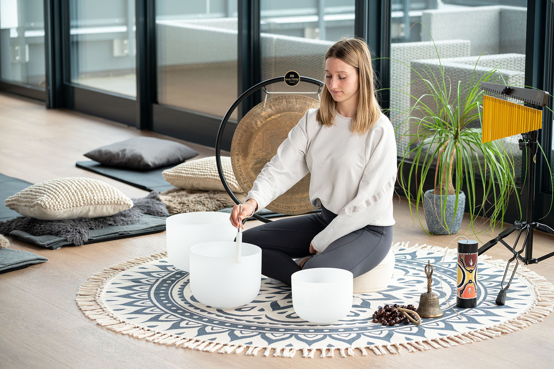 Meinl Meditation Rug Navy Blue - pattern