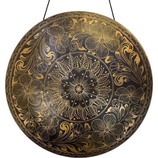 28" Nepalese Hibiscus Flower Gong