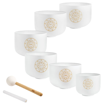 Meinl Sonic Energy Solfeggio Crystal Singing Bowl Set 9-Piece (SOLCSBSET)