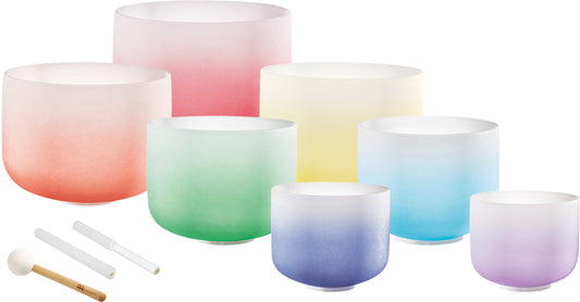 Meinl Sonic Energy Crystal Singing Bowl Color-Frosted Chakra Set 7-Piece (CSBCSETCHA)