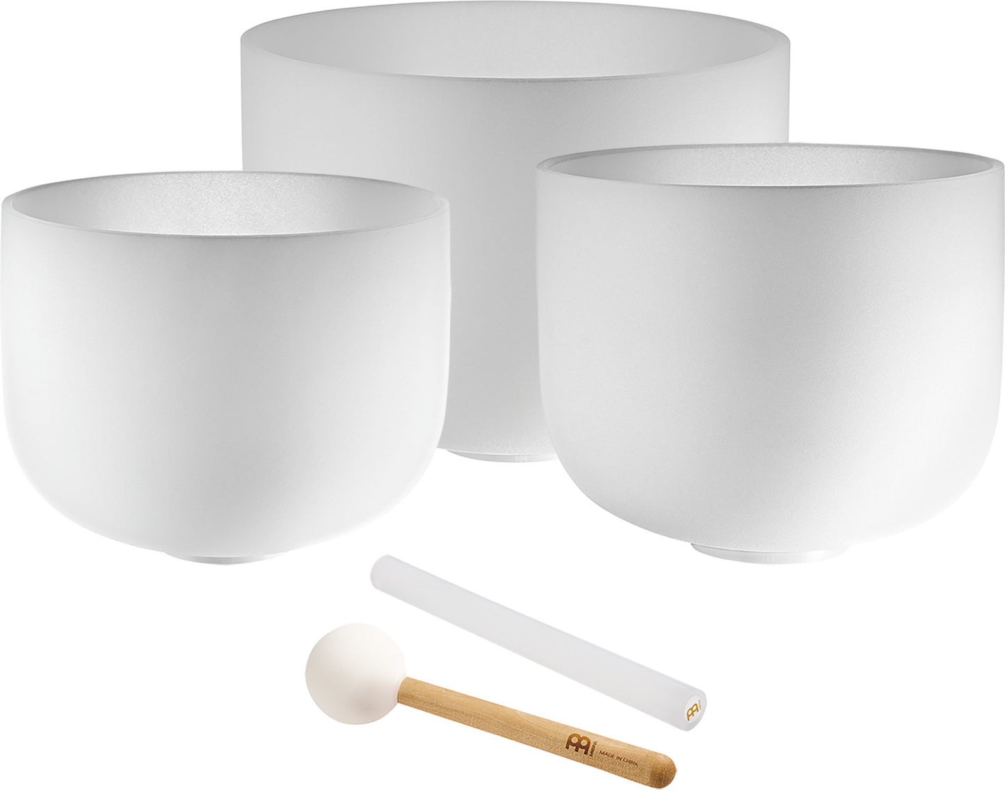 Meinl Sonic Energy 3-Piece Crystal Singing Bowl Set 9A/11F/13D - 432 Hz (CSBSETAFD)