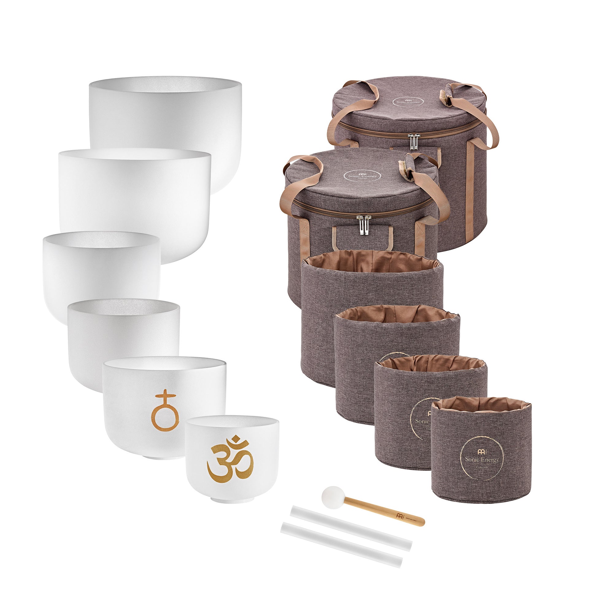 Meinl Sonic Energy Om Crystal Singing Bowl Set 6-Piece (CSBSETOM6)