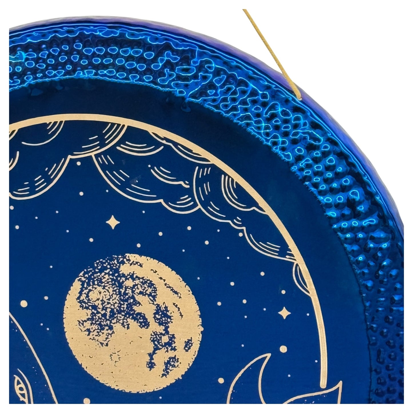 36" Whale Moon Gong - Deep Blue