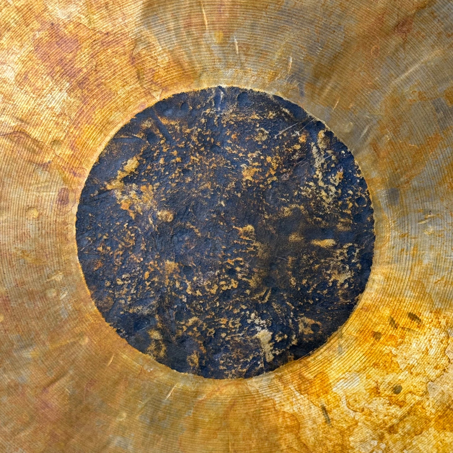 18" Chau Gong in Antique Patina includes Mallet