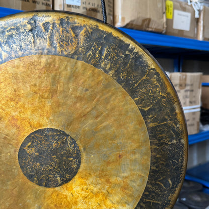 18" Chau Gong in Antique Patina includes Mallet