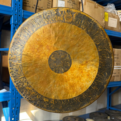 18" Chau Gong in Antique Patina includes Mallet