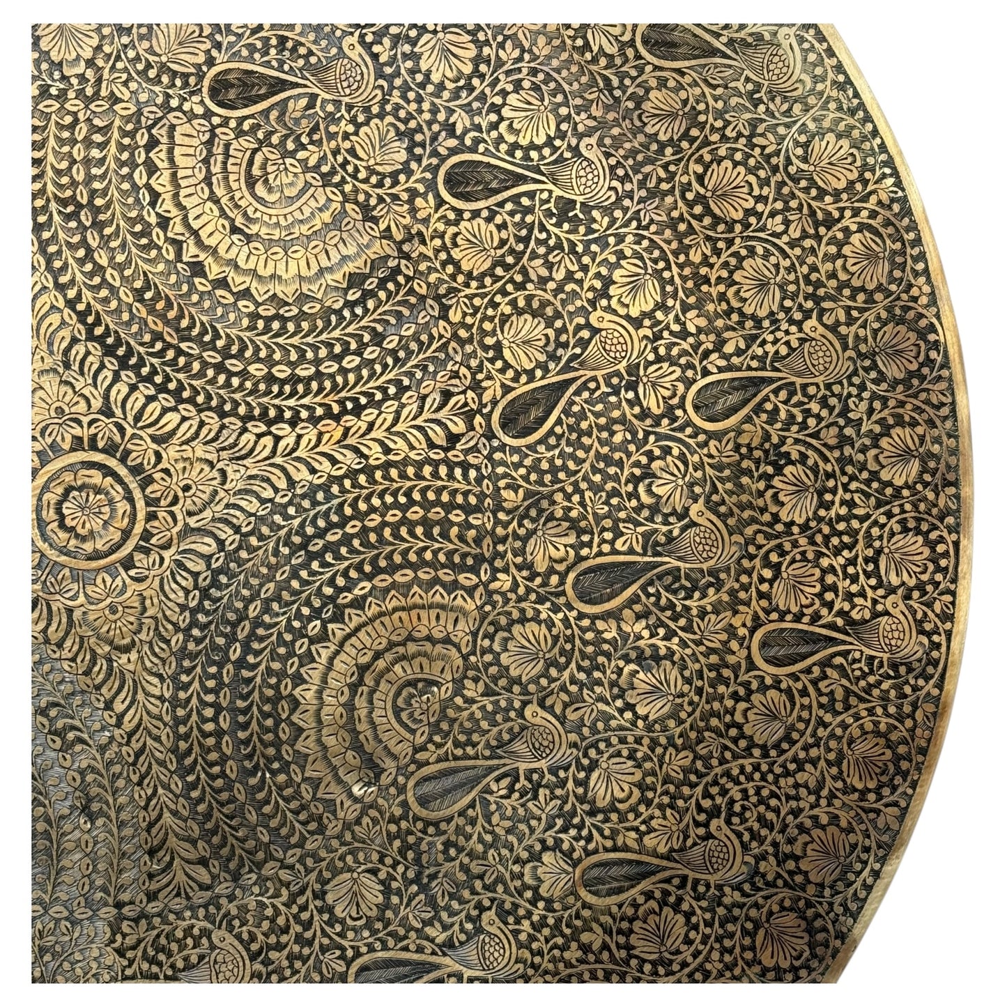 25" Indian Wind Gong - Hand Etched