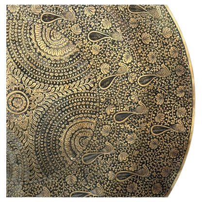 25" Indian Wind Gong - Hand Etched