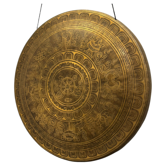 28" Nepalese Mithila Art Gong