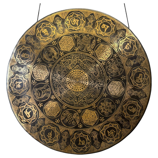 24" Nepalese Om Mane Padme Hum Gong