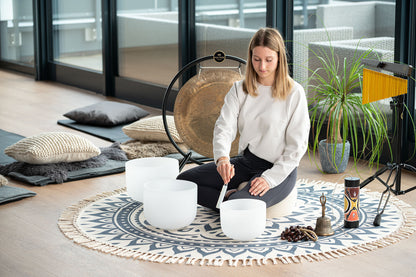 Meinl Meditation Rug, Navy Blue | 78" Mandala Floral