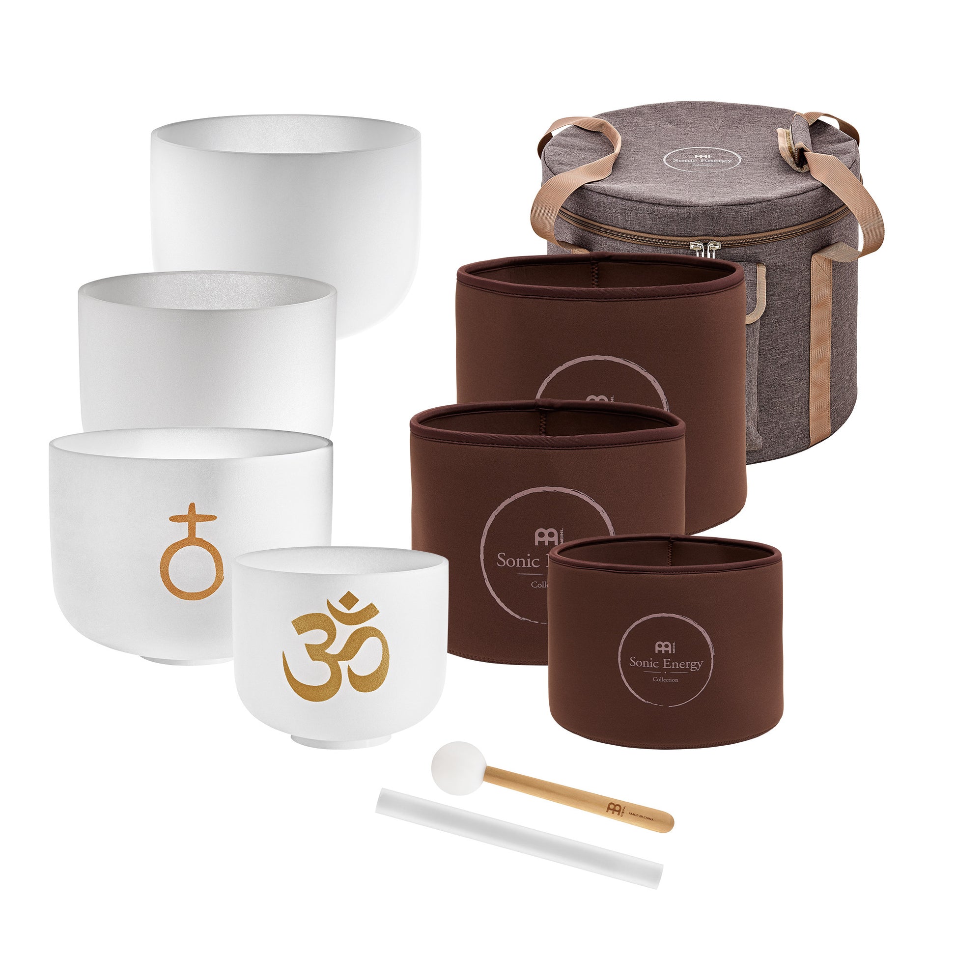 Meinl Sonic Energy Om Crystal Singing Bowl Set 4-Piece (CSBSETOM4)