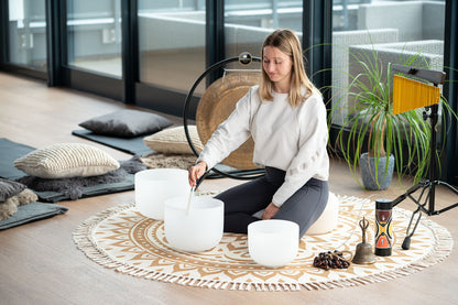 Meinl Meditation Rug, Vintage Gold | 78" Mandala Floral