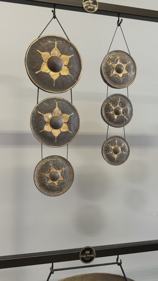 Burmese Tuned Gong Set - Set of 6 Gongs Harmonized in C#