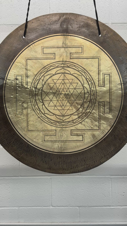 32" Sri Yantra Premium Wind Gong