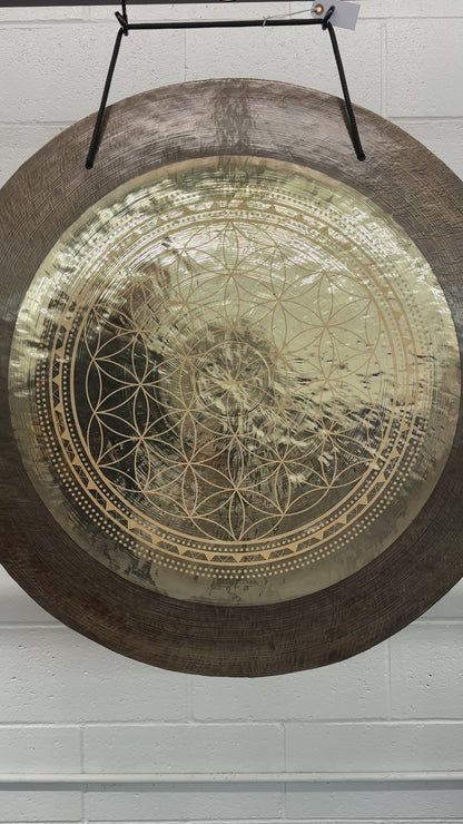 36" Flower of Life Premium Wind Gong