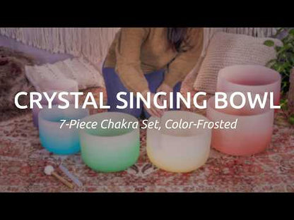 Meinl Sonic Energy Crystal Singing Bowl Color-Frosted Chakra Set 7-Piece