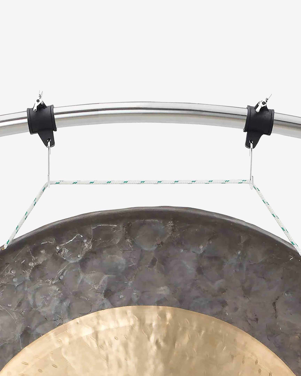 Two SC-GRGSM hook clamps hanging a chau gong from a Gibraltar crossbar