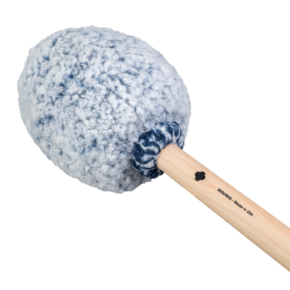 Sela SEGOM2L gong mallet, angled view of 95 mm oval head