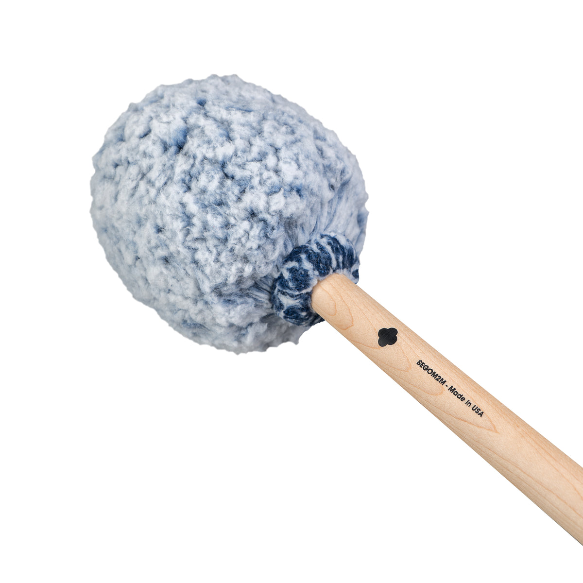 Sela SEGOM2M gong mallet, angled view of 80 mm oval head