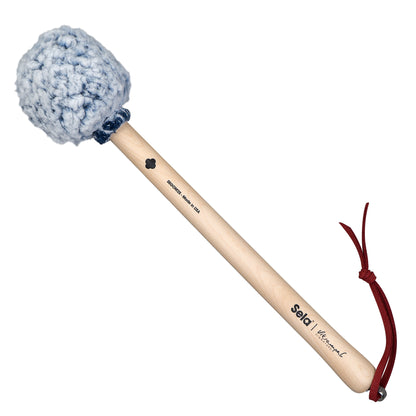 Sela SEGOM2S Vikrampal Deep Earth Small gong mallet, frosted blue head with maple handle