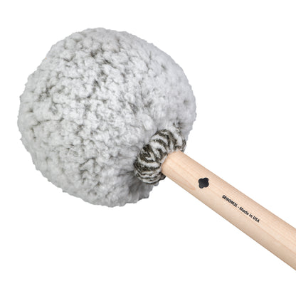 Sela SEGOM3L gong mallet, angled view of 105 mm round head