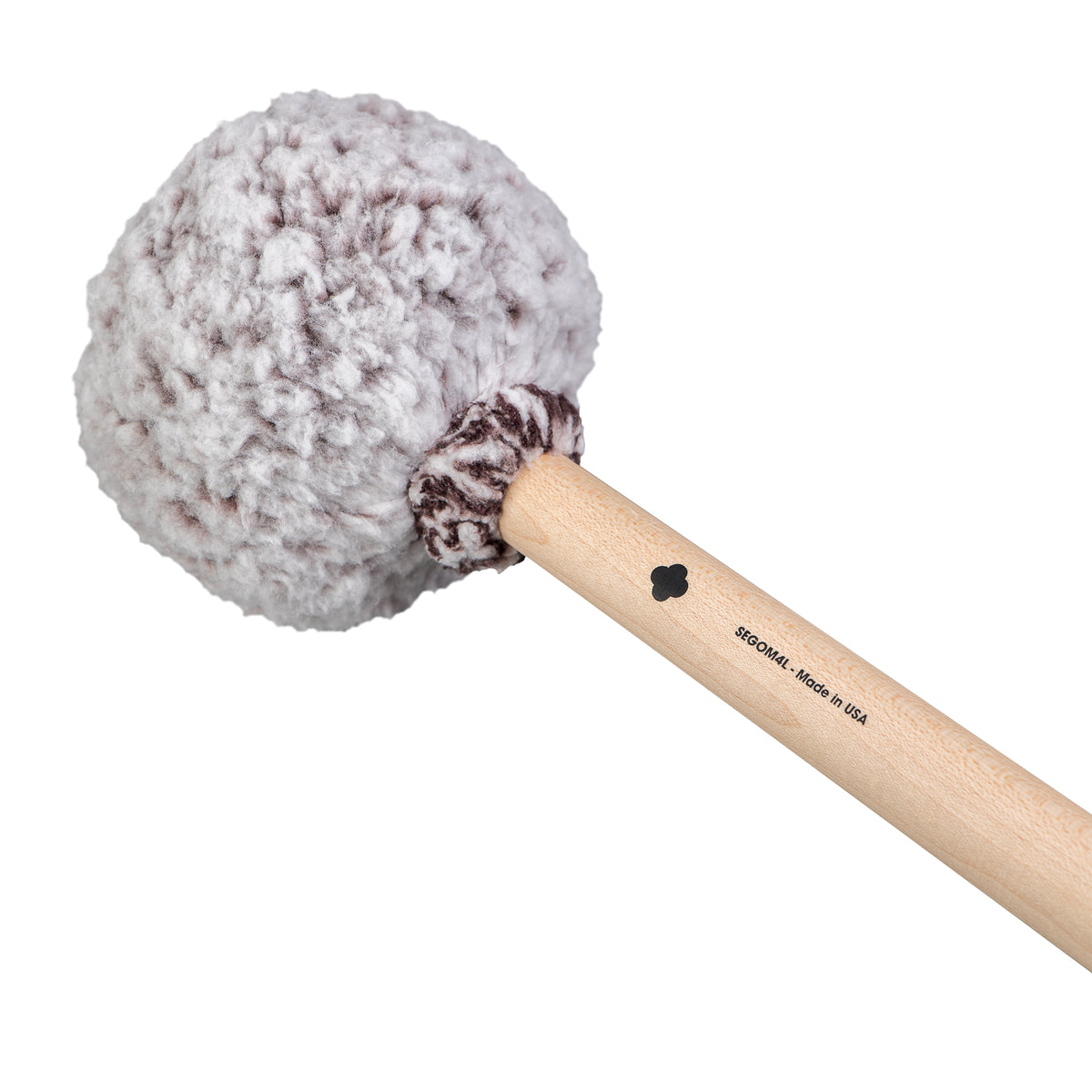 Sela SEGOM4L gong mallet, angled view of 90 mm round head