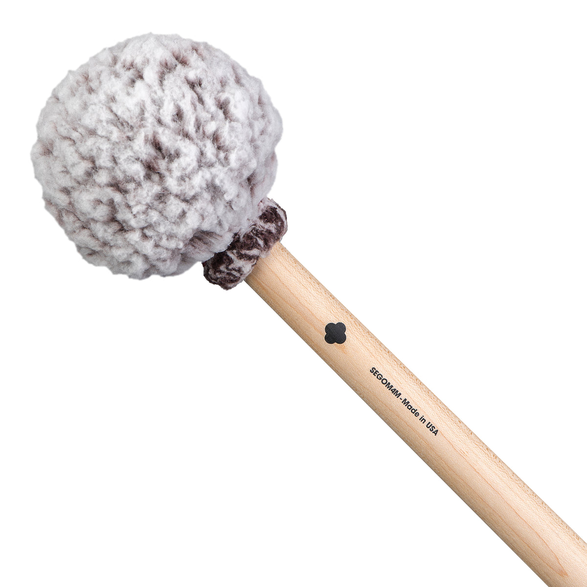 Sela SEGOM4M gong mallet head detail, frosted wine sherpa fleece