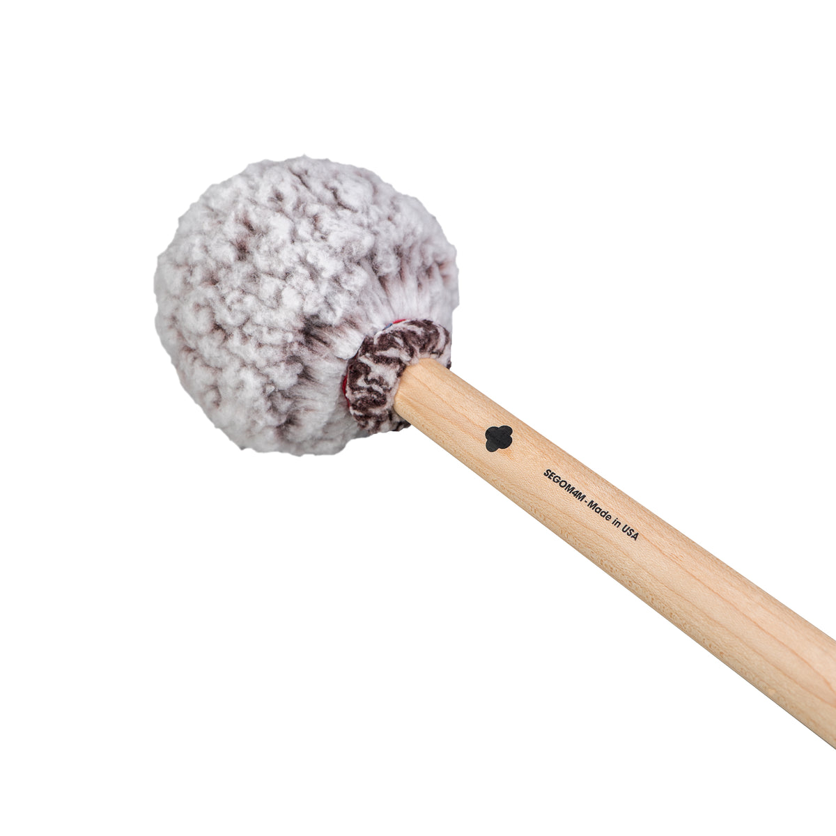 Sela SEGOM4M gong mallet, angled view of 65 mm round head
