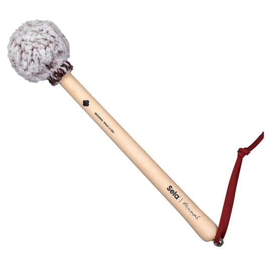 Vikrampal Gong Mallet by Sela Deep Resonance - Small, Frosted Wine