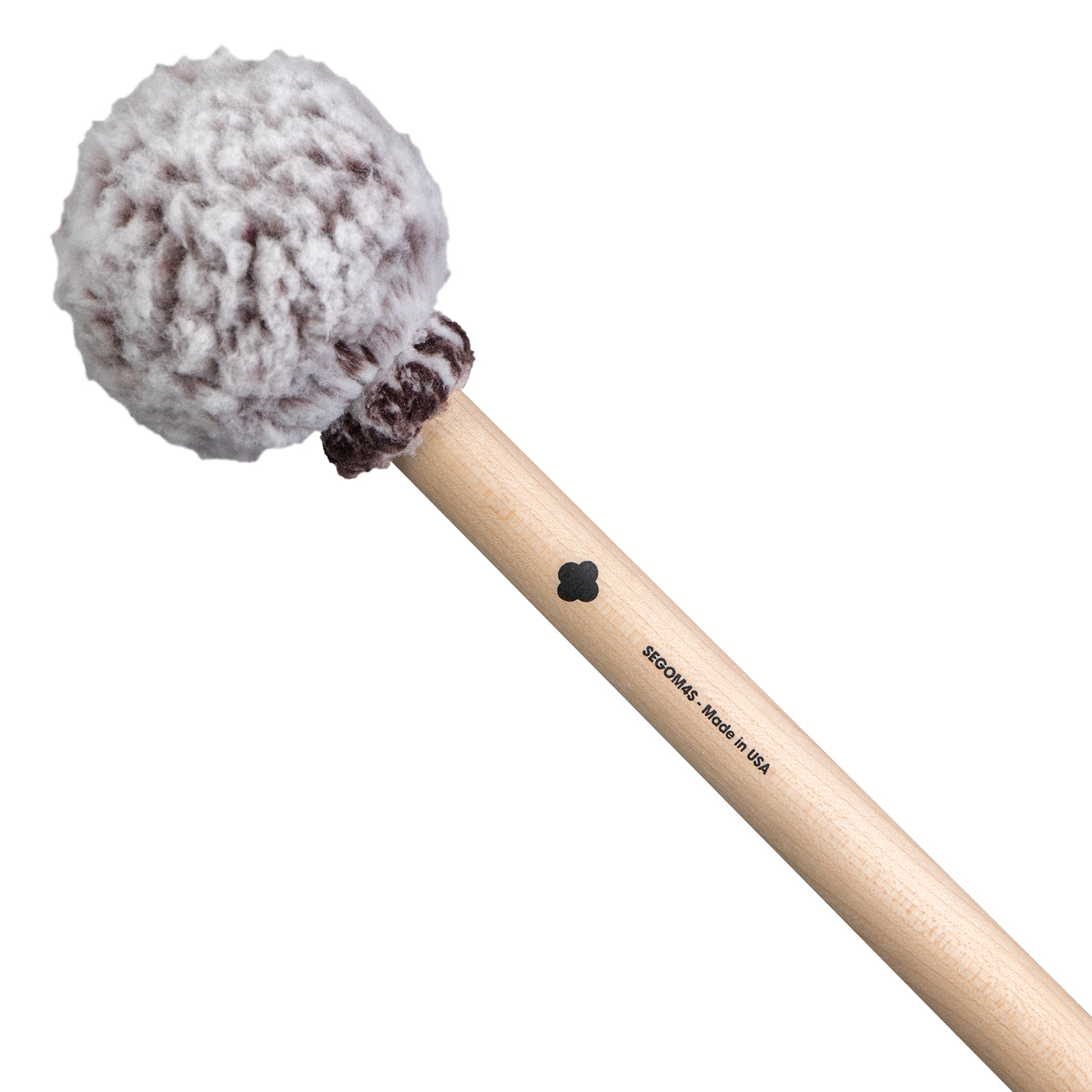 Sela SEGOM4S gong mallet head detail, frosted wine sherpa fleece