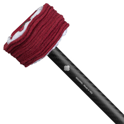 Sela SEGOM5L gong mallet head detail, burgundy fleece