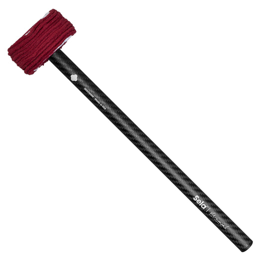 Vikrampal Gong Mallet by Sela Fine Touch Soft - Medium, Burgundy