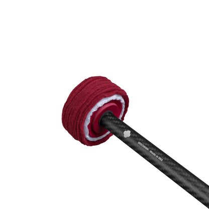 Sela SEGOM5M gong mallet, angled view of 66 mm flat head