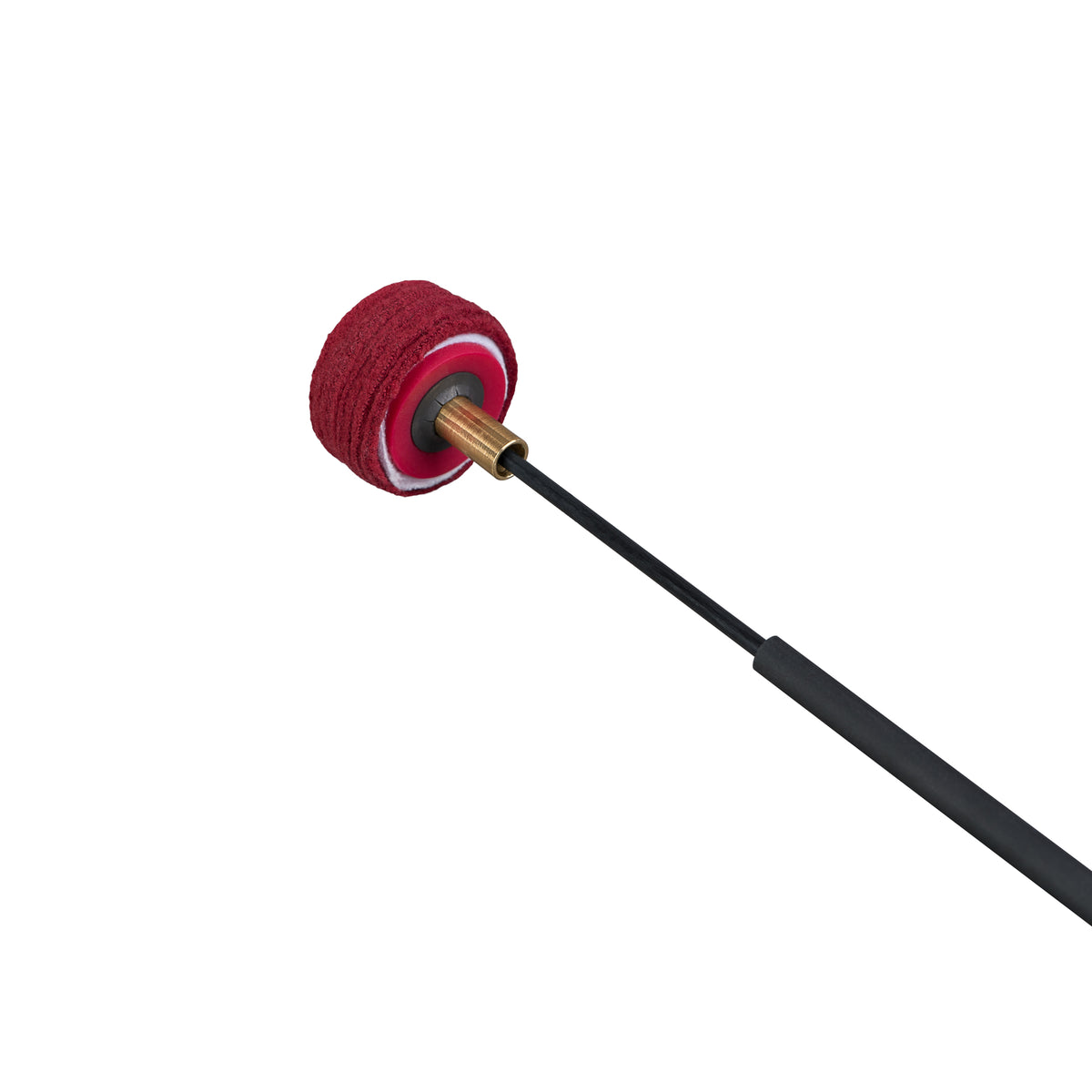 Sela SEGOM5S gong mallet, angled view of 43 mm flat activator head