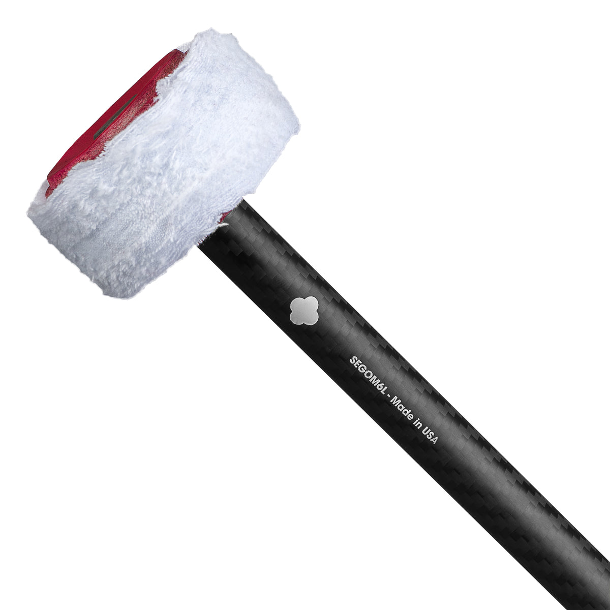 Sela SEGOM6L gong mallet head detail, natural flannel