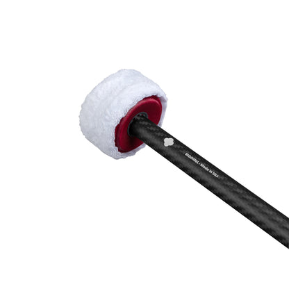 Sela SEGOM6L gong mallet, angled view of 63 mm flat head